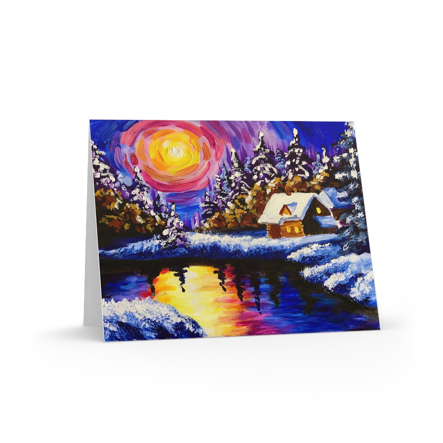 Winter Sunset Greeting cards