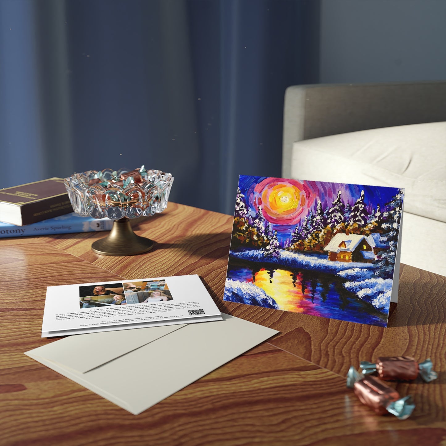 Winter Sunset Greeting cards