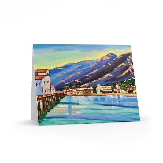 "Santa Barbara Pier" Greeting cards