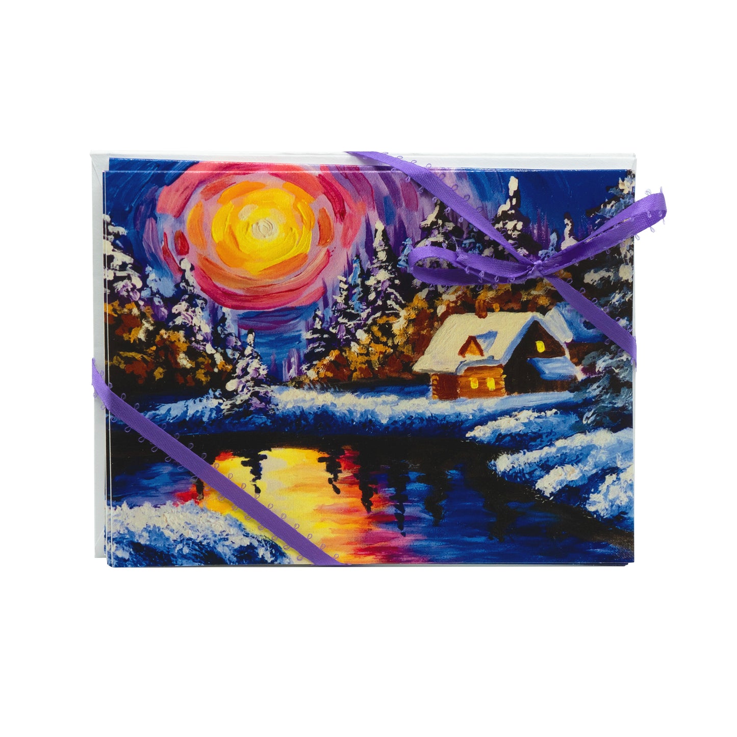 Winter Sunset Cards (3-Pack)