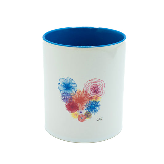 Flowering Heart Mug (Blue)